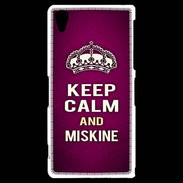Coque Sony Xperia Z2 Keep Calm and Miskine Rose