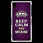 Coque Sony Xperia Z2 Keep Calm and Miskine Violet