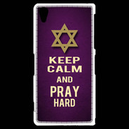 Coque Sony Xperia Z2 Keep Calm and Pray jewish Violet