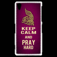 Coque Sony Xperia Z2 Keep Calm and Pray Muslim Rose