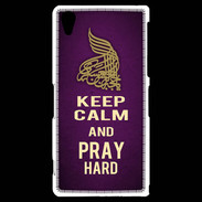 Coque Sony Xperia Z2 Keep Calm and Pray Muslim Violet