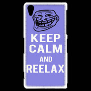 Coque Sony Xperia Z2 Keep Calm and Be Reelax Bleu