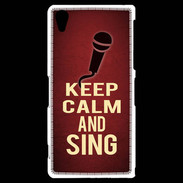 Coque Sony Xperia Z2 Keep Calm and Sing Rouge