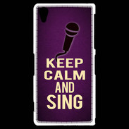 Coque Sony Xperia Z2 Keep Calm and Sing Violet