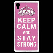 Coque Sony Xperia Z2 Keep Calm and Stay strong Rose