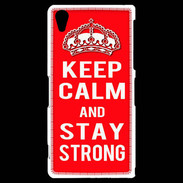 Coque Sony Xperia Z2 Keep Calm and Stay strong Rouge