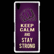 Coque Sony Xperia Z2 Keep Calm and Stay strong Violet