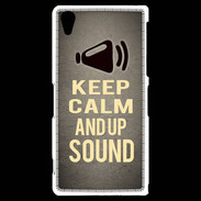Coque Sony Xperia Z2 Keep Calm and Up Sound Gris