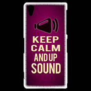 Coque Sony Xperia Z2 Keep Calm and Up Sound Rose