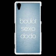 Coque Sony Xperia Z2 Boulot Sexo Dodo Bleu ZG