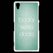 Coque Sony Xperia Z2 Boulot Sexo Dodo Vert ZG