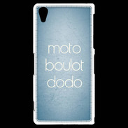 Coque Sony Xperia Z2 Moto Boulot Dodo Bleu ZG