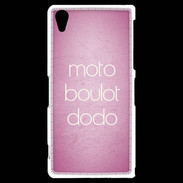 Coque Sony Xperia Z2 Moto Boulot Dodo rose ZG