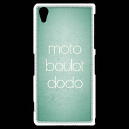 Coque Sony Xperia Z2 Moto Boulot Dodo Vert ZG