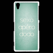 Coque Sony Xperia Z2 Sexo Apéro Dodo vert ZG