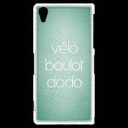 Coque Sony Xperia Z2 Vélo Boulot Dodo Vert ZG
