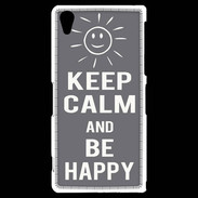 Coque Sony Xperia Z2 Keep calm Be Crazy Gris