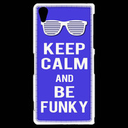 Coque Sony Xperia Z2 Keep Calm Funky Bleu