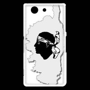 Coque Sony Xperia Z3 Compact Carte de la Corse avec tête 5