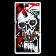 Coque Sony Xperia Z3 Compact Tête de mort Graffiti couleur