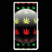 Coque Sony Xperia Z3 Compact Effet cannabis sur fond noir