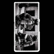 Coque Sony Xperia Z3 Compact Pompiers en noir et blanc