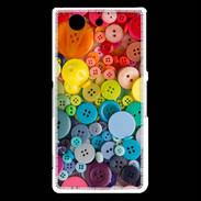 Coque Sony Xperia Z3 Compact Arc en ciel de boutons de couture