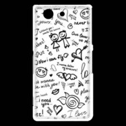 Coque Sony Xperia Z3 Compact Mélange de mots
