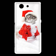 Coque Sony Xperia Z3 Compact Chat Noël 3