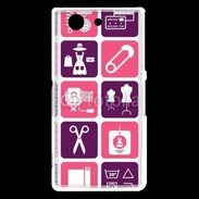 Coque Sony Xperia Z3 Compact Fond symboles couturière
