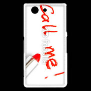 Coque Sony Xperia Z3 Compact Call me en rouge à lèvres