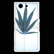 Coque Sony Xperia Z3 Compact Marijuana en bleu et blanc