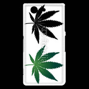 Coque Sony Xperia Z3 Compact Double feuilles de cannabis