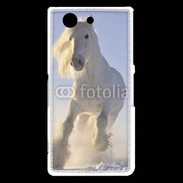 Coque Sony Xperia Z3 Compact Cheval blanc dans la neige