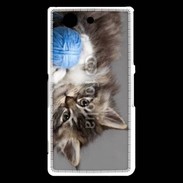 Coque Sony Xperia Z3 Compact Chaton et pelote de laine