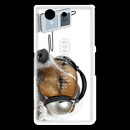 Coque Sony Xperia Z3 Compact Chien écoutant de la musique