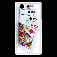 Coque Sony Xperia Z3 Compact Carré de dames au poker