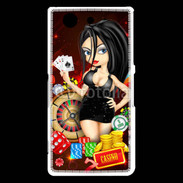 Coque Sony Xperia Z3 Compact Lady au casino