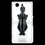 Coque Sony Xperia Z3 Compact Femme nue body painting noir et blanc 2