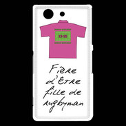 Coque Sony Xperia Z3 Compact Fille de rugbyman Bonus offensif-défensif Blanc