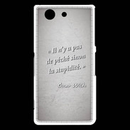 Coque Sony Xperia Z3 Compact Pêché stupidité Gris Citation Oscar Wilde