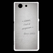 Coque Sony Xperia Z3 Compact Aimer Gris Citation Oscar Wilde