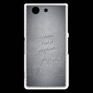 Coque Sony Xperia Z3 Compact Aimer Noir Citation Oscar Wilde