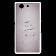 Coque Sony Xperia Z3 Compact Aimer Rose Citation Oscar Wilde