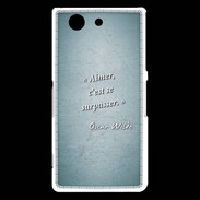 Coque Sony Xperia Z3 Compact Aimer Turquoise Citation Oscar Wilde