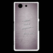 Coque Sony Xperia Z3 Compact Aimer Violet Citation Oscar Wilde