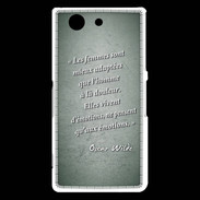 Coque Sony Xperia Z3 Compact Femmes émotions Vert Citation Oscar Wilde