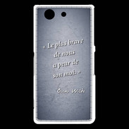 Coque Sony Xperia Z3 Compact Brave Bleu Citation Oscar Wilde