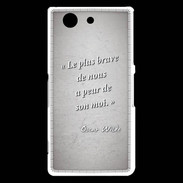 Coque Sony Xperia Z3 Compact Brave Gris Citation Oscar Wilde