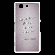 Coque Sony Xperia Z3 Compact Brave Rose Citation Oscar Wilde